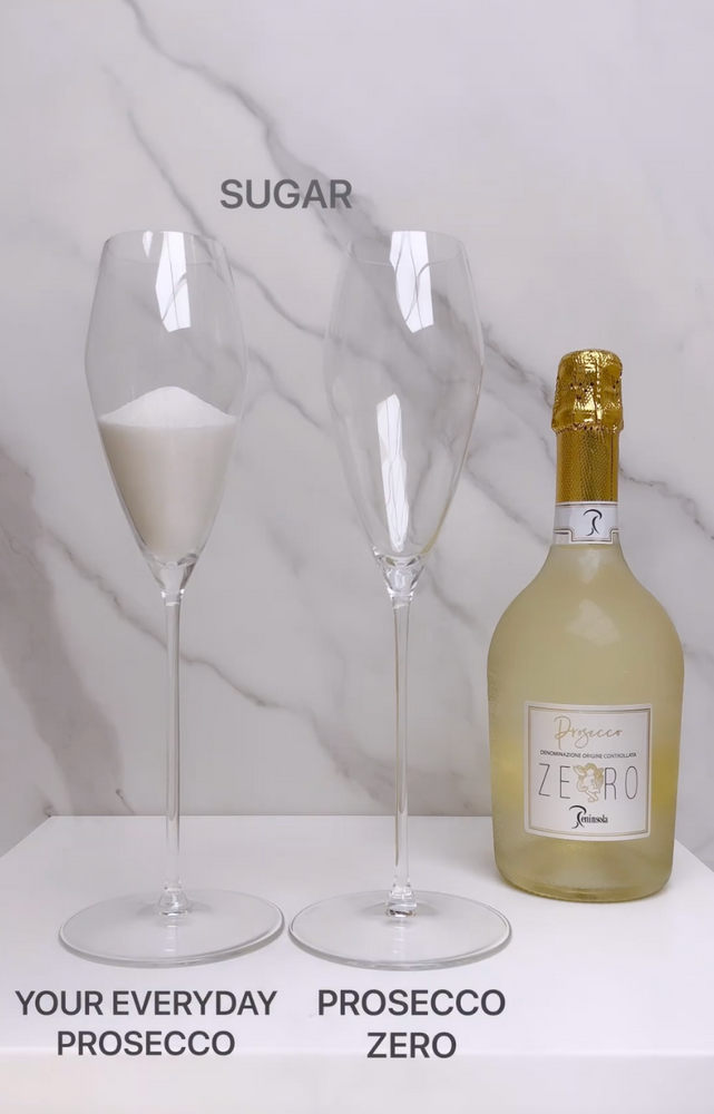 comparison of sugar in prosecco zero